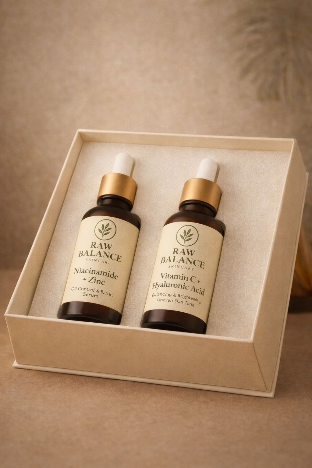 Combo -  NiacinamZinc + Zinc Serum &  Vitamin C + Hyaluronic acid serum